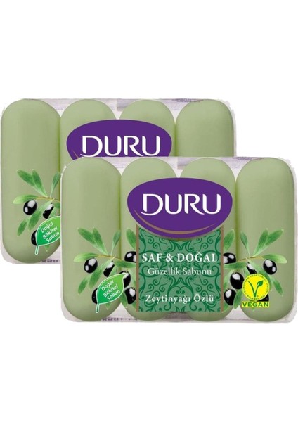 Güzellik Sabunu Saf&doğal Zeytinyağlı 4 x 70 gr x 2 Adet