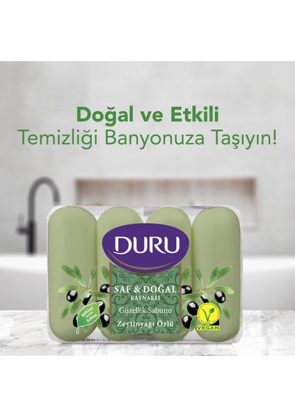 Güzellik Sabunu Saf&doğal Zeytinyağlı 4 x 70 gr x 2 Adet
