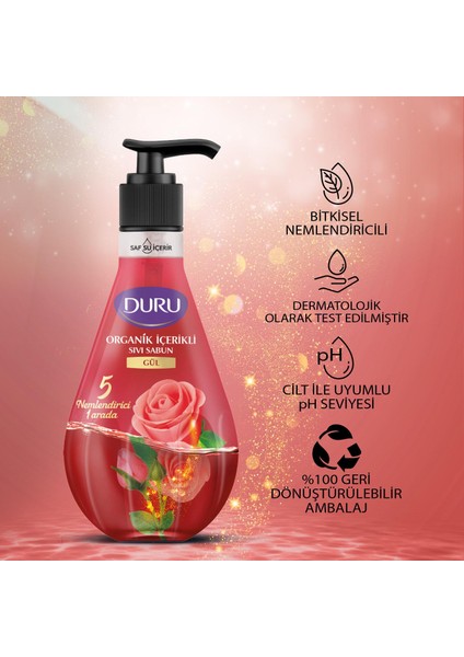 Sıvı Sabun Gül 500 ml x 3 Adet