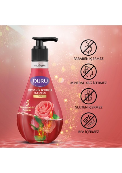 Sıvı Sabun Gül 500 ml x 3 Adet