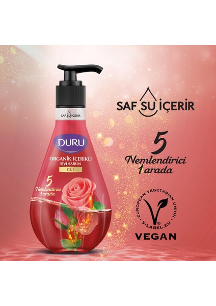 Sıvı Sabun Gül 500 ml x 3 Adet