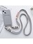 Iphone 14 Için Plus Card Yuvası Telefon Kılıfı Anti-Çizgi Sıvı Silikon Koruyucu Telefon Kapağı Asılı Kayış Grey (Yurt Dışından) 2
