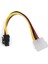 Pcıe Pcı Express Adaptörü Için 2x 4-Pin Erkek - 6-Pin Dişi Soket Kablosu (Yurt Dışından) 3