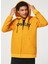 Siyah - Sarı Erkek Kapüşonlu Baskılı Sweatshirt FOA403057 Teddy Full Zıp Hoddıe 5