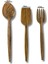 Ahşap Zeytin Ağacı El Işçiliği 3'lü Ahşap Tahta Kaşık, Çatal, Spatula ve Sunum Seti 6