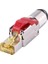 Aletsiz Korumalı RJ45 Sonlandırma Fişi Konnektörü CAT6A Sonlandırma Fişi Korumalı Metal Önyükleme Kırmızı (Yurt Dışından) 5