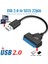 USB 2.0 Sata 22 Pin Dizüstü Sabit Disk Sürücüsü SSD Adaptör Dönüştürücü Kablosu (Yurt Dışından) 2