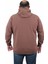 Büyük Beden Basic Mevsimlik Fermuarlı Kapüşonlu Sweat 22751 Taba 4