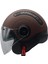 Kask Sx.10 Mat Kahverengi Çenesiz Güneş Gözlüklü 2