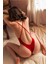 Kırmızı Göğüs Dekolteli Göbeği Açık BABYDOLL 15022 3