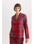 Fall in Love Pijama Yaka Flanel Casual Üst B5457AX23WN 1