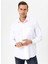 Regular Fit Klasik Yaka Armürlü Beyaz Erkek Gömlek GM2025000258 1