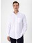 Regular Fit Düğmeli Yaka Düz Beyaz Erkek Gömlek GM1008300078 3