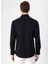 Slim Fit Klasik Yaka Armürlü Siyah Erkek Gömlek GM2024700410 5