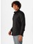 Slim Fit Klasik Yaka Armürlü Siyah Erkek Gömlek GM2024700431 4