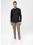 Slim Fit Klasik Yaka Düz Siyah Erkek Gömlek GM1007100562 3