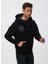 Kapüşon Yaka Siyah Erkek Sweatshırt 241 Lcm 241009 Merry Sıyah 3
