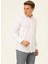 Slim Fit Klasik Yaka Düz Beyaz Erkek Gömlek GM1007100563 4