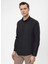 Slim Fit Klasik Yaka Düz Siyah Erkek Gömlek GM1007100570 1