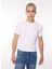 Bisiklet Yaka Düz Beyaz Erkek T-Shirt J30J322547YAF 2