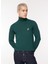 Dik Yaka Normal Düz Koyu Yeşil Erkek Kazak 23IU1M0A0159002_MAGLIA Lupetto 1