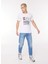Bisiklet Yaka Düz Beyaz Erkek T-Shirt 23IU1M0F018P400_T-SHIRT Jersey 3