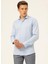 Slim Fit Klasik Yaka Armürlü Mavi Erkek Gömlek GM2024700424 2