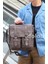 Erkek Crossbody Sırt Çantası Retro Erkek Çantası Rahat Omuz Crossbody Çanta Pu Deri Büyük Çanta Çanta (Yurt Dışından) 2