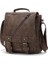 Yeni Retro Erkek Çantası Dikey Pu Deri Erkek Banliyö Omuz Çantası Büyük Kapasiteli Crossbody Çanta Erkek Çanta (Yurt Dışından) 1