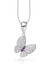Ametist Taş Işıltılı Kelebek Diamond Butterfly Kadın Gümüş Kolye 1