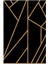 Dijital Salon Halısı Yıldız Deri Kaymaz Taban Modern Maud Gold 2
