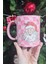 Retro Groovy Santa Tasarım Yılbaşı Hediyesi Pembe Kupa Bardak 3