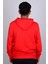 586688-11 Kırmızı Puma Baskılı Kapüşonlu Erkek Sweat 3