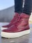 CH029 Cbt Vulcanized Lace Up Erkek Bağcıklı Rahat Taban Yarım Bilek Bot Bordo 3