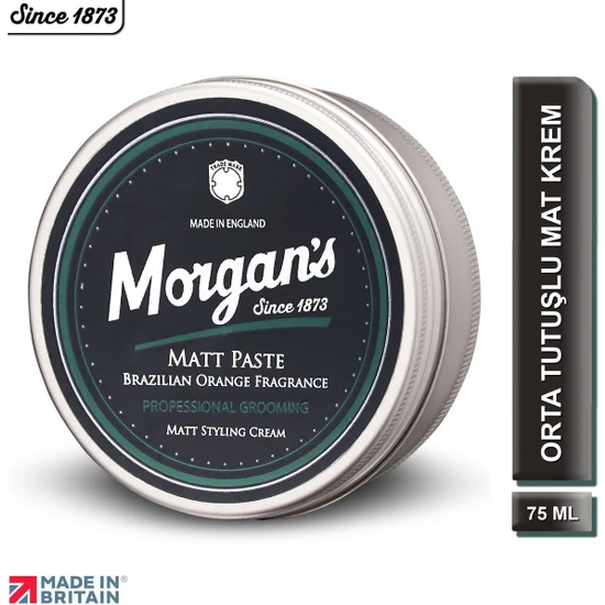 Morgan's Pomade Matt Paste Brazilian Orange - Mat Görünümlü Orta Tutuşlu Saç Şekillendirme Kremi 75 ml