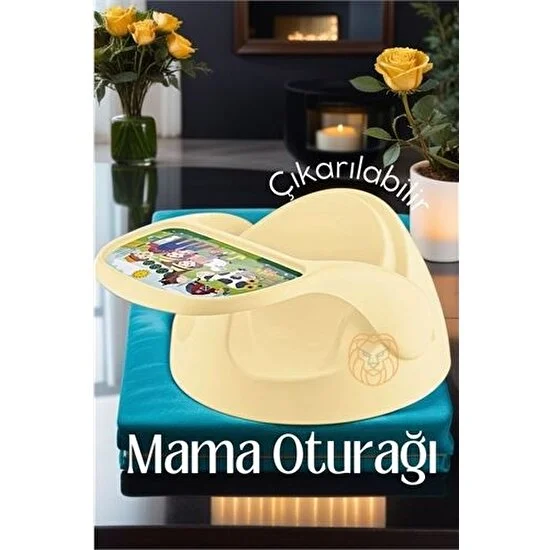 Oqann Çıkarılabilir Mama Oturağı Masa Mama Sandalyesi Sarı