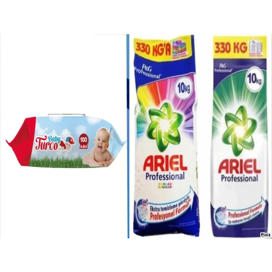 Baby Turco Ariel Renkli Beyaz Toz Çamaşır Deterjanı 20 kg