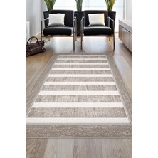 Dekoreko Dijital Salon Halısı Trend Keçe Kaymaz Taban Modern Alexia  Bej