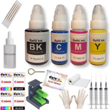 Duruink Canon E204 E304 Yazıcı Uyumlu Kartuş Dolum Seti-1.kalite Mürekkep