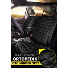 Mısırlı Grup Soft Oto Koltuk Minder Seti - Oto Koltuk Kılıfı Ön 2 Koltuk ve 1 Arka Koltuk Sırt Dayama Tam Takım