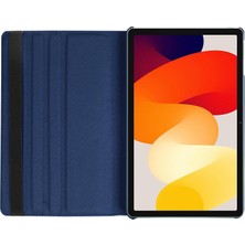 MTK Moveteck Xiaomi Redmi Pad Se 11 Inç Tablet Kılıf 360 Döner Pu Deri Standlı Kapak Ekran Koruyucu ve Kalem 3'lü Set