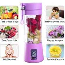 Cin Blender Şarjlı Mini Portatif Taşınabilir Kişisel Blender 380ML