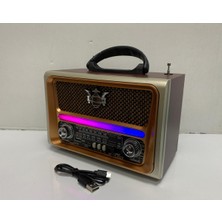 Blomster Everton RT-780 Usb/bt/fm Nostajık Işıklı Radyo