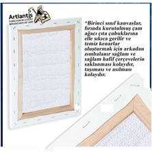 Artlantis Guaj Boya Hobi Boyama Seti 1 Paket 25X35 cm Tuval 12 Li Guaj Boya Tüp Resim Paleti Fırça Seti 6 Lı