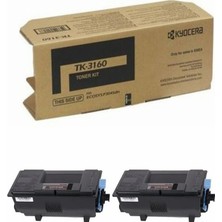 Photo Print Kyocera Ecosys P3055DN TK-3160 Chipli Siyah Ithal Muadil Toner 12.500 Sayfa 2 Adet