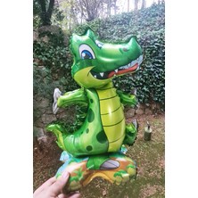 Pekshop Ayaklı Timsah Folyo Balon Dik Durabilen Masa Üstü Boy 45CM