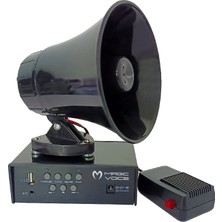 Magıcvoıce MV-800 USB Kayıt Siren Mini Pazarcı Anfi Seti Mıknatıslı  (Anfi+Hoparlör+Mikrofon) (81)