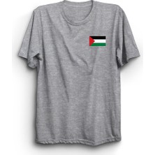 The Fame Palestinian Flag, Mini Logo, Filistin Bayrağı Küçük Logo Tişört
