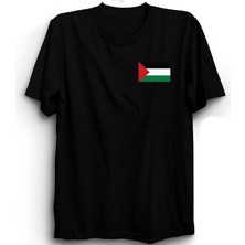 The Fame Palestinian Flag, Mini Logo, Filistin Bayrağı Küçük Logo Tişört