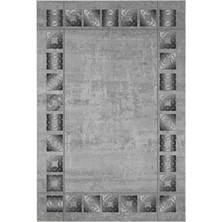 Dekoreko Dijital Salon Halısı Trend Keçe Kaymaz Taban Modern Twyla Gri